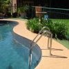 Coping of Domestic pool painted with Luxapool_poolside and paving Arnhem Colour