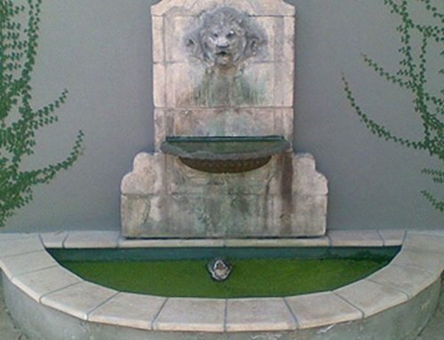 Fountain painted in LUXAPOOL® Epoxy Pond Green by Gerald Verhagen