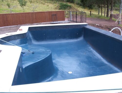 Domestic pool painted with LUXAPOOL® Epoxy pool paint in Devonport colour