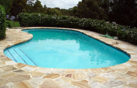 North Bondi pool with water painted with Luxapool epoxy pacific blue