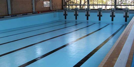 North Bondi olympic-size pool with water painted with Luxapool epoxy pacific blue