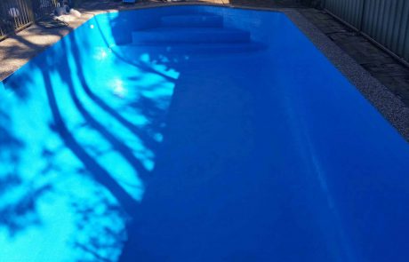 residential pool resurfaced in Luxapool paint