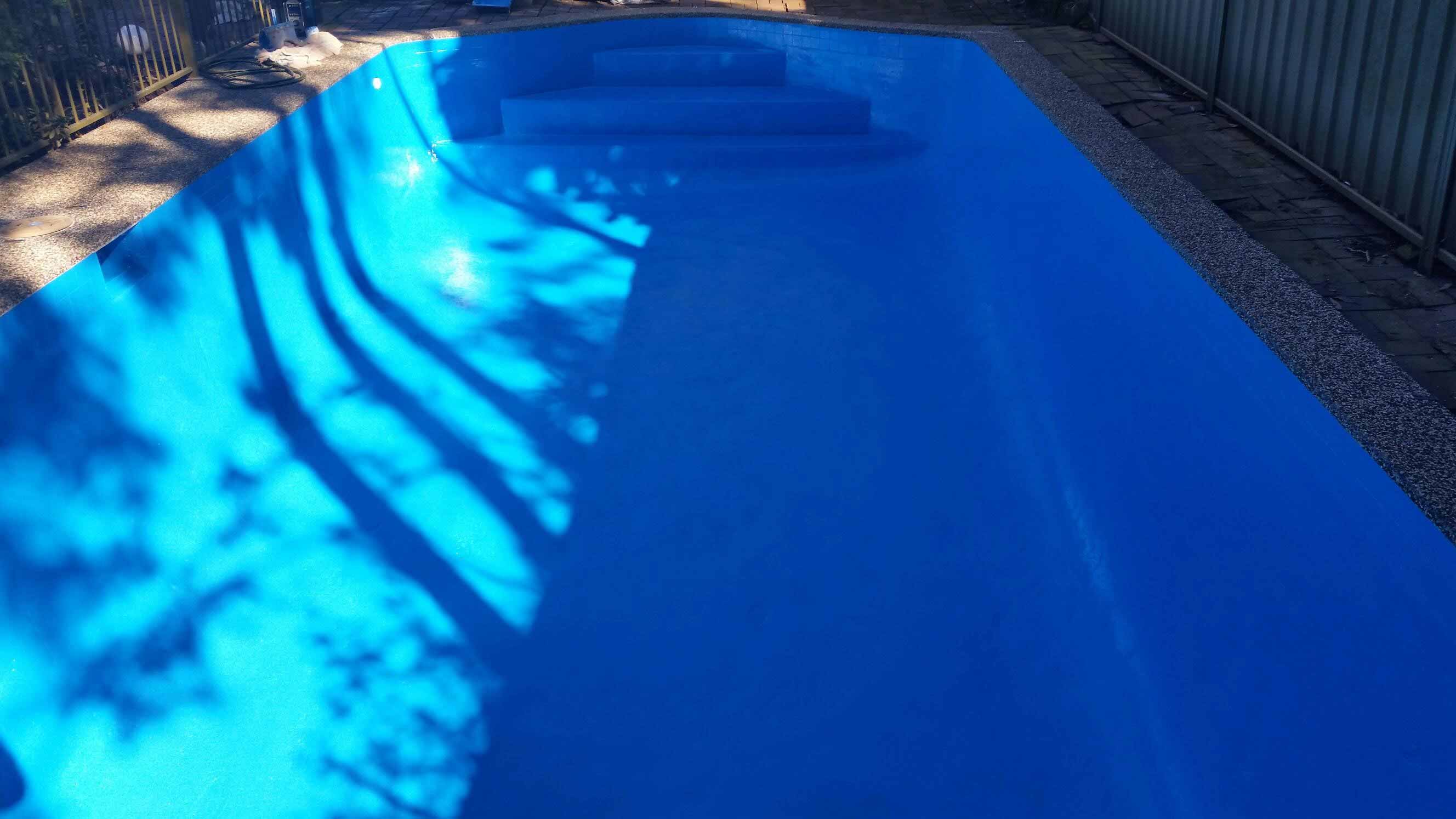 residential pool resurfaced in Luxapool paint