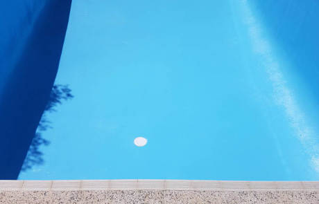 blue painted pool