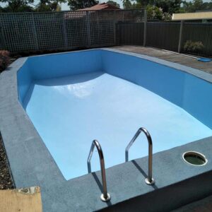 Pool coping updated in LUXAPOOL Poolside & Paving in Platinum Grey