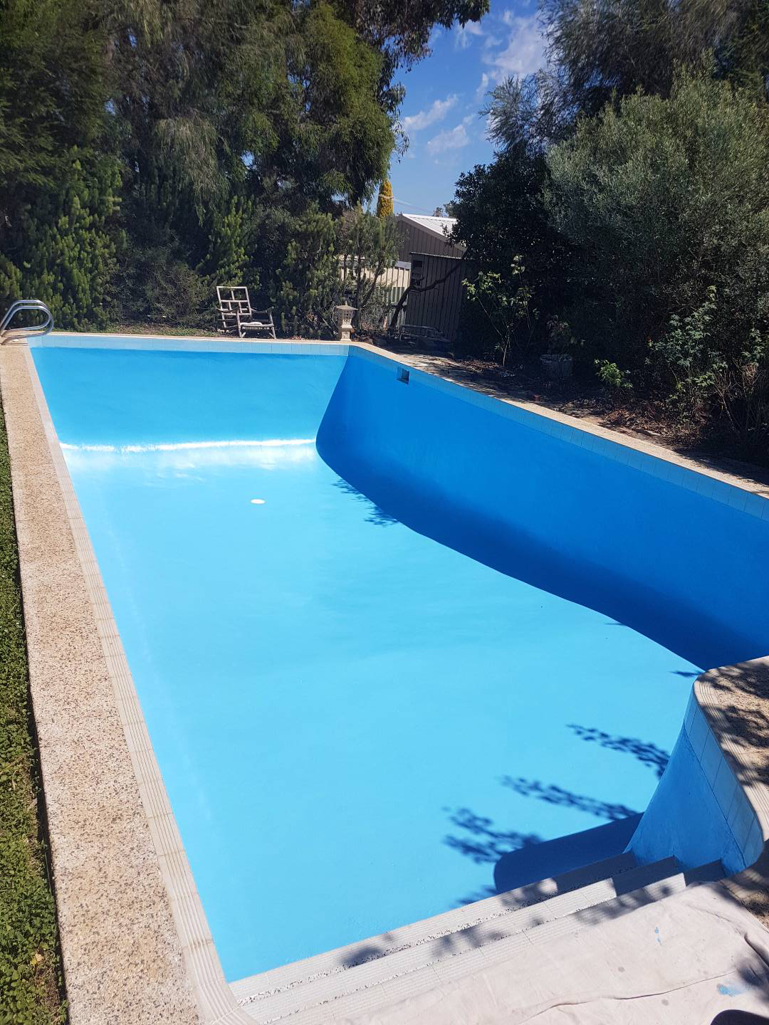 dark blue swimming pool paint