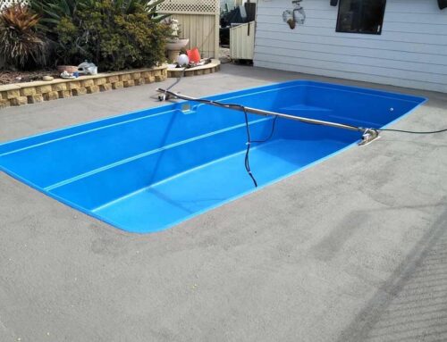 Pool surrounds renovated over Pebblecrete with LUXAPOOL® Poolside & Paving in Winter Brown