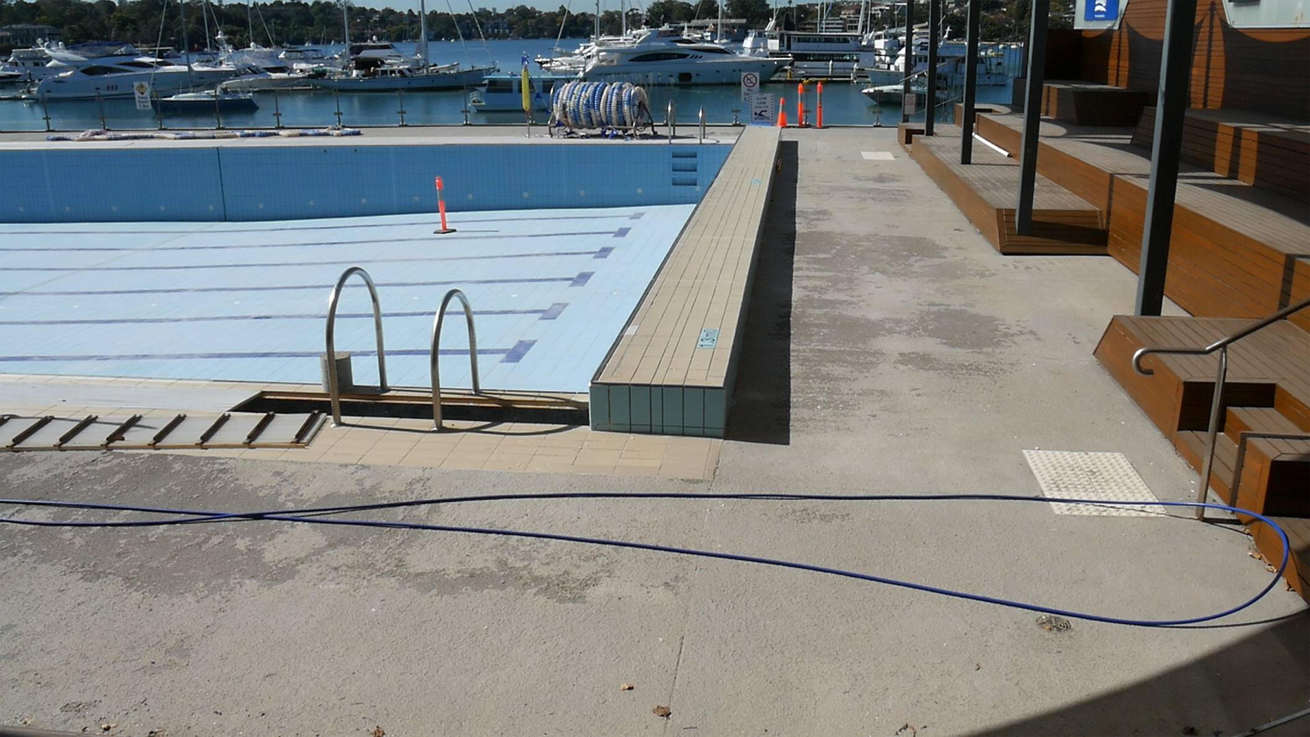 Empty pool in Canada bay, before painting