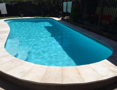 Domestic pool resurfaced with LUXAPOOL® Whitsunday by Hills Pool Painting and Renovation