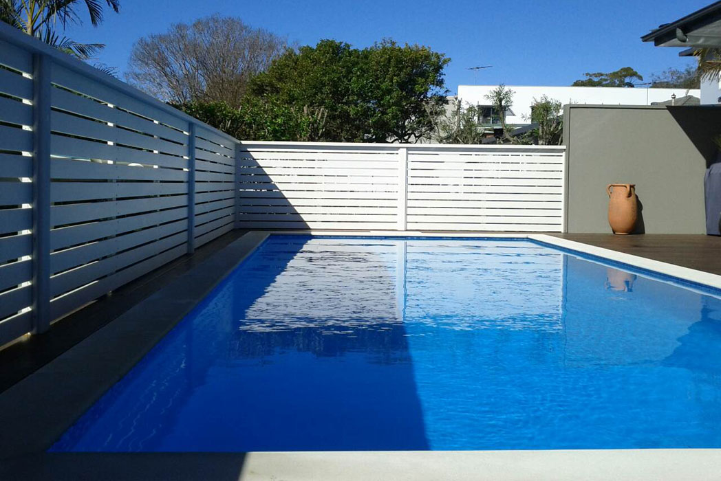 Pool painted in LUXAPOOL Epoxy pool paint in Adriatic colour
