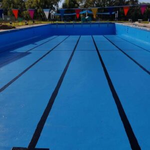 Coonamble Council Shire Pool painted in LUXAPOOL Epoxy Adriatic