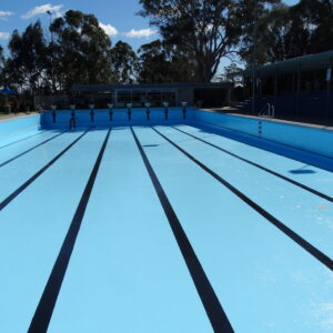Moruya Council Pool painted with LUXAPOOL Epoxy Pacific Blue 