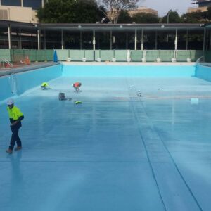 University of QLD Olympic Pool in LUXAPOOL Chlorinated Rubber Pacific Blue 