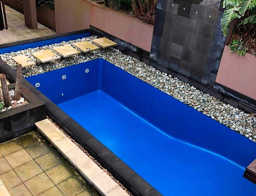 Domestic pool LUXAPOOL® Epoxy pool paint in Devonport colour
