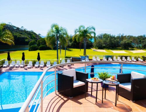 Resort pool at Opal Cove Resort Coffs Harbour was resurfaced with LUXAPOOL® Epoxy in Adriatic