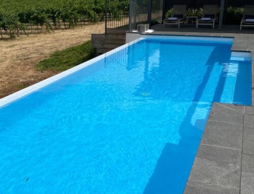 Pool in South Australia painted with LUXAPOOL Epoxy Misty Blue by Mirapool in Adelaide