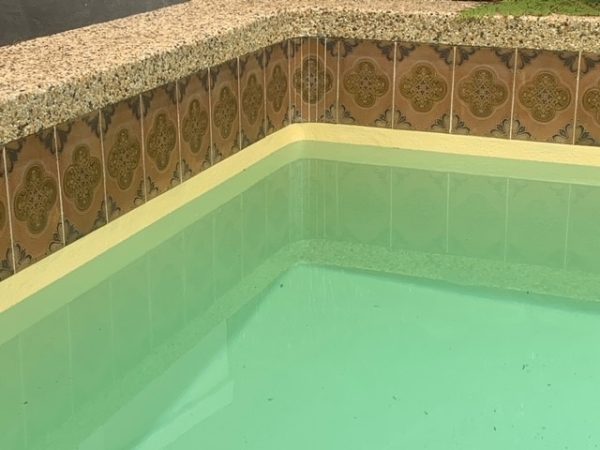 LUXAPOOL® Pool Paint Small concrete pool resurfaced with LUXAPOOL Epoxy ...