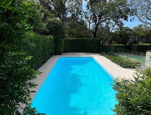 Backyard swimming pool in Sydney has been resurfaced with LUXAPOOL® Epoxy pool paint in White by CleanTech Pools