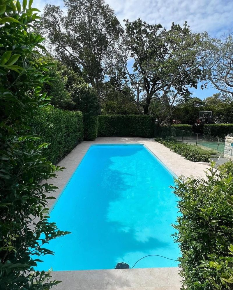 Backyard swimming pool in Sydney has been resurfaced with LUXAPOOL ...